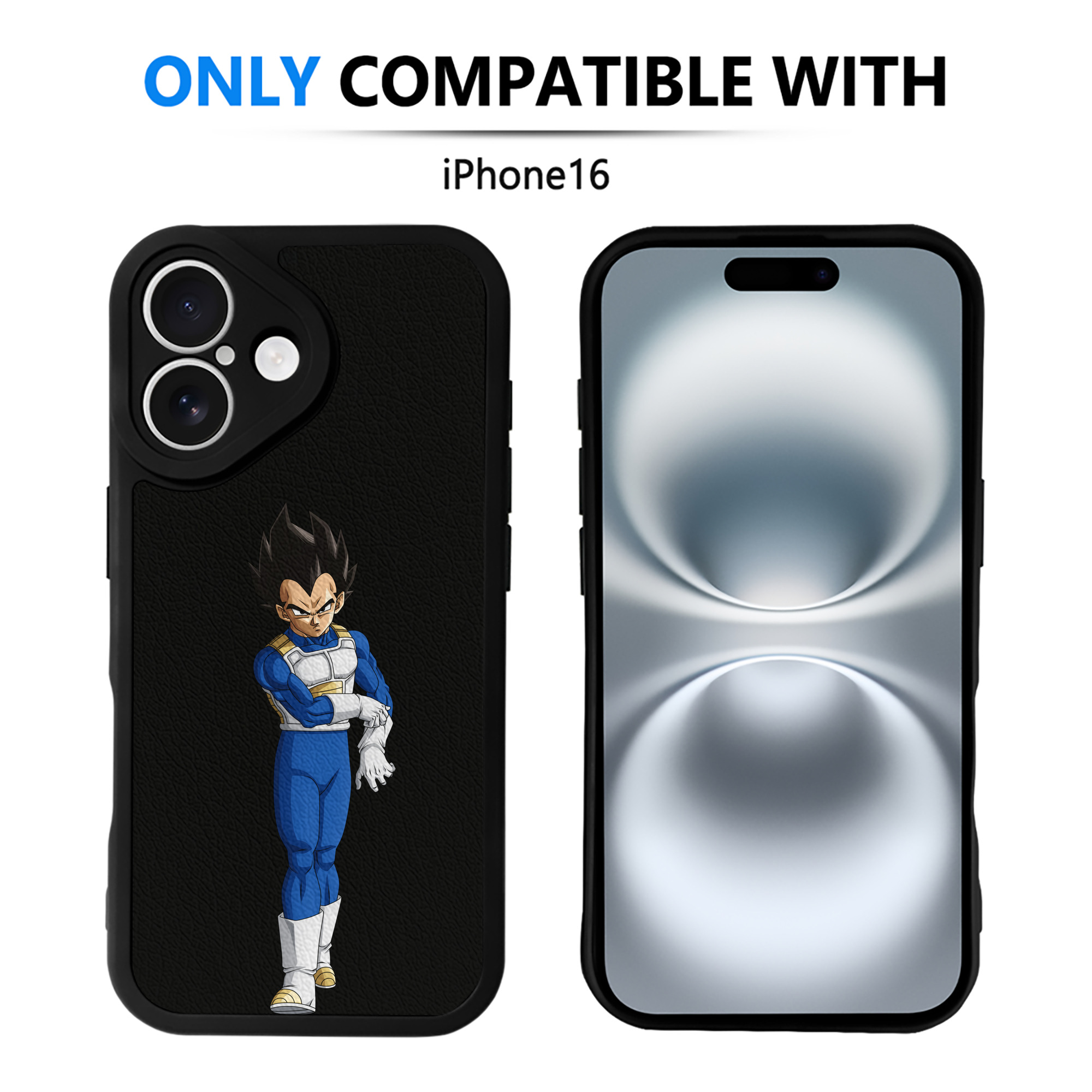 （画像用） ドラゴンボール ベジータ四世（Bejīta Yonsei）DRAGON BALL Vegeta IV 【iPhone 16シリーズ対応】シリコンスマホケース（レザー調） 材質：シリコン